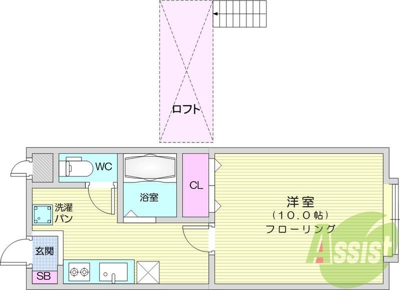 お写真は102号室のものです。参考にしてくださいませ。
