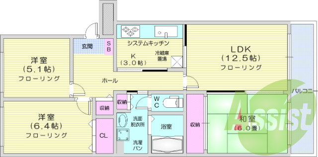 3ＬＤＫ、都市ガス、シャンプードレッサー、ウォッシュレット