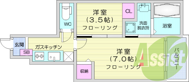浴室乾燥機、室内洗濯機置場、追い焚き機能、インターネット無料