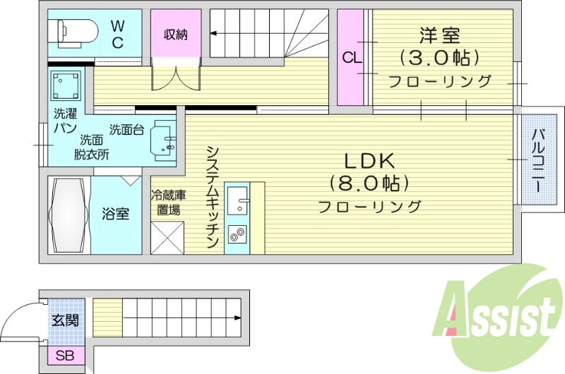 1LDK、ペット可、ネット無料、浴室乾燥、追い焚き、IH
