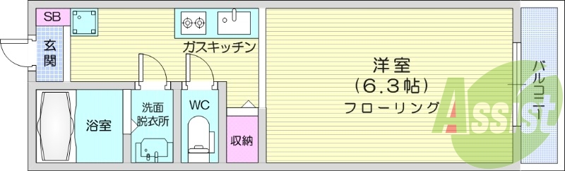 1K、ペット相談可能、インターネット無料