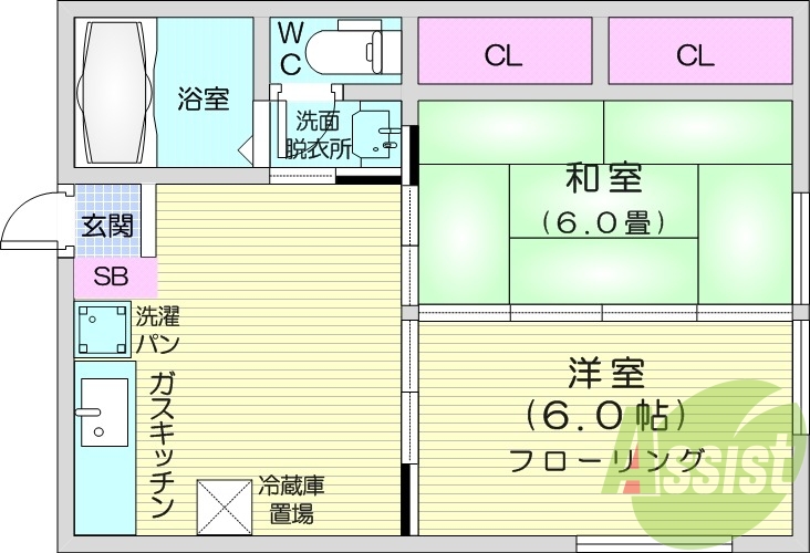 2階の間取り図