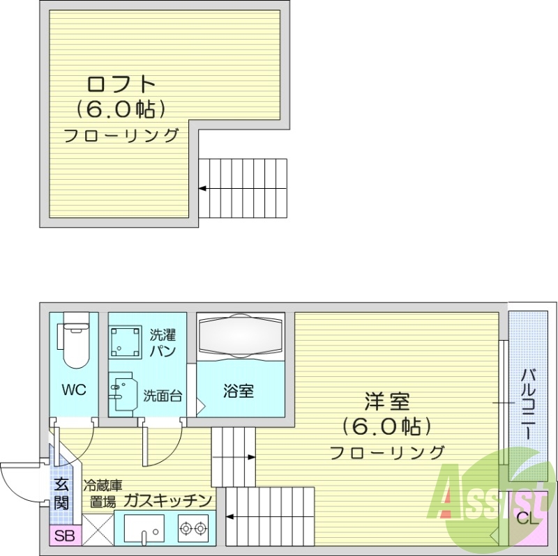 2K、デザイナーズ、シーリングファン、エアコン。