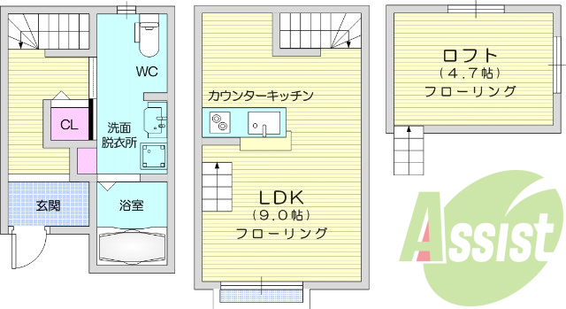 バス・トイレ別、浴室乾燥機、追い焚き機能