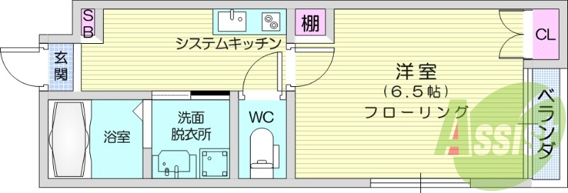 1Ｋ、バス・トイレ別、追焚機能、温水洗浄便座、独立洗面台