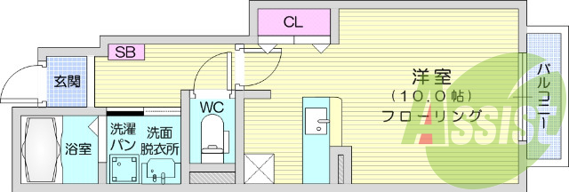 1R、浴室乾燥機付き、防犯カメラ、追い焚き機能