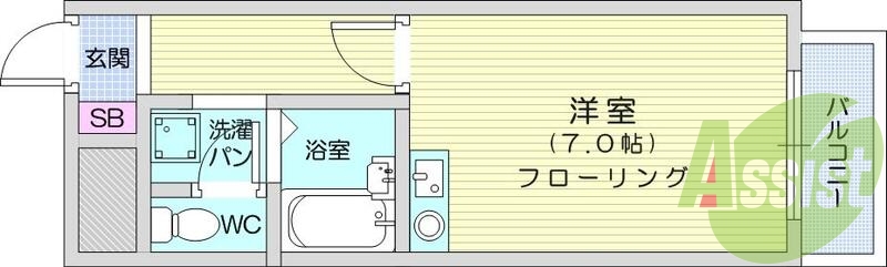 1R、ロフト、エアコン、IHクッキング、プロパン