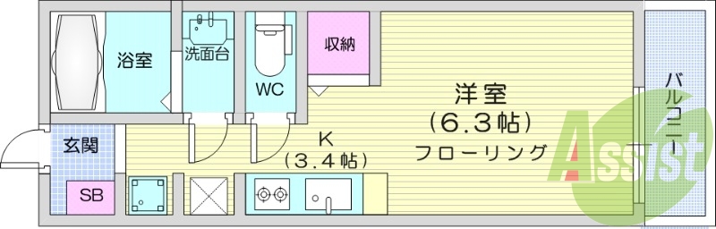 インターネット使用料無料、エアコン、オートロック、追い炊き