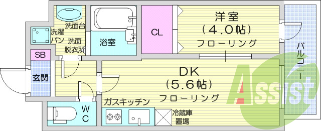1DK、給湯器、洗面台、ウォシュレットトイレ、エアコン。