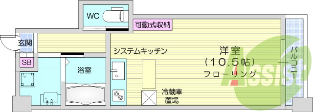 お写真は1104号室のものです。参考にしてくださいませ。