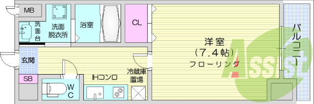 お写真は1203号室のものです。参考にしてくださいませ。