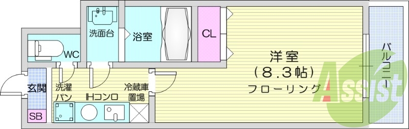 お写真は105号室のものです。参考にしてくださいませ。