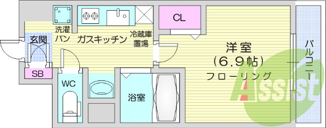 システムキッチン、シャワートイレ、洗髪洗面化粧台