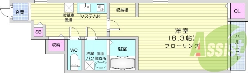 1K、ネット無料、BS、エアコン、IHクッキングヒーター