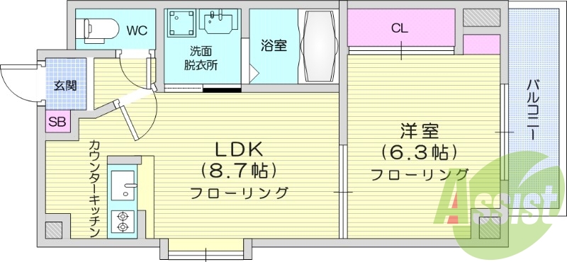 システムキッチン、TVモニター付きインターホン、オートロック