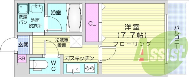 １Ｋ、バストイレ別、独立洗面台、温水洗浄便座、オートロック