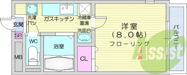 お写真は301号室のものです。参考にしてくださいませ。