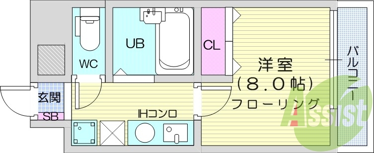 1K、オートロック、インターネット無料、宅配ボックス