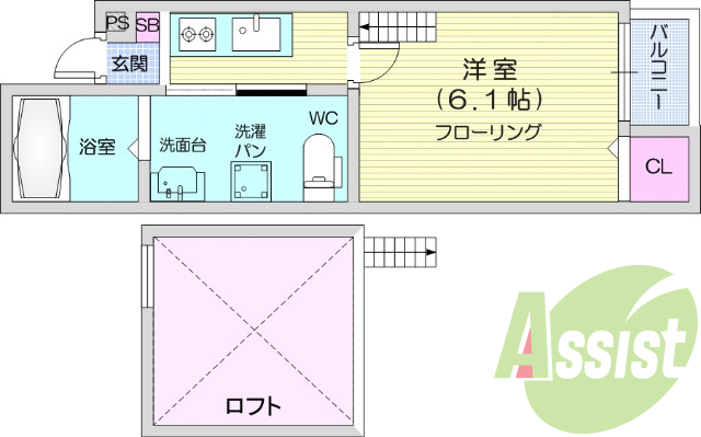 お写真は103号室のものです。参考にしてくださいませ。