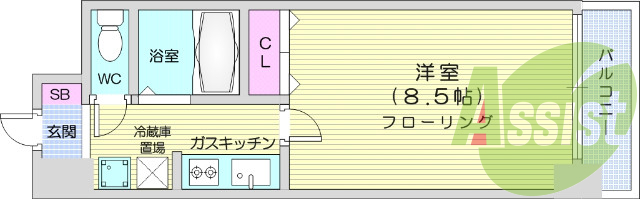 お写真は301号室のものです。参考にしてくださいませ。