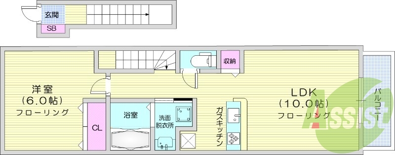 1LDK、最上階、温水洗浄便座、追い炊き機能、給湯