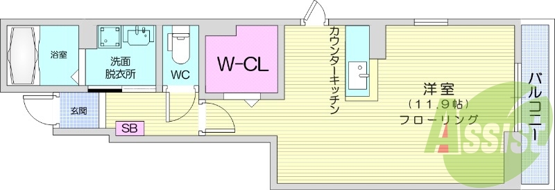 ウォークインクローゼット、バルコニー、独立洗面台、収納