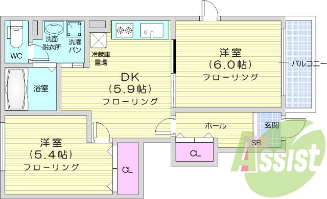 お写真は101号室のものになります。参考にしてくださいませ。