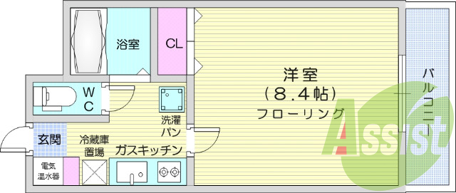 1Ｋ、オール電化、インターホン、ウォッシュレット