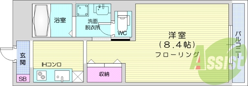 1K、オートロック、ペット飼育可、インターネット無料