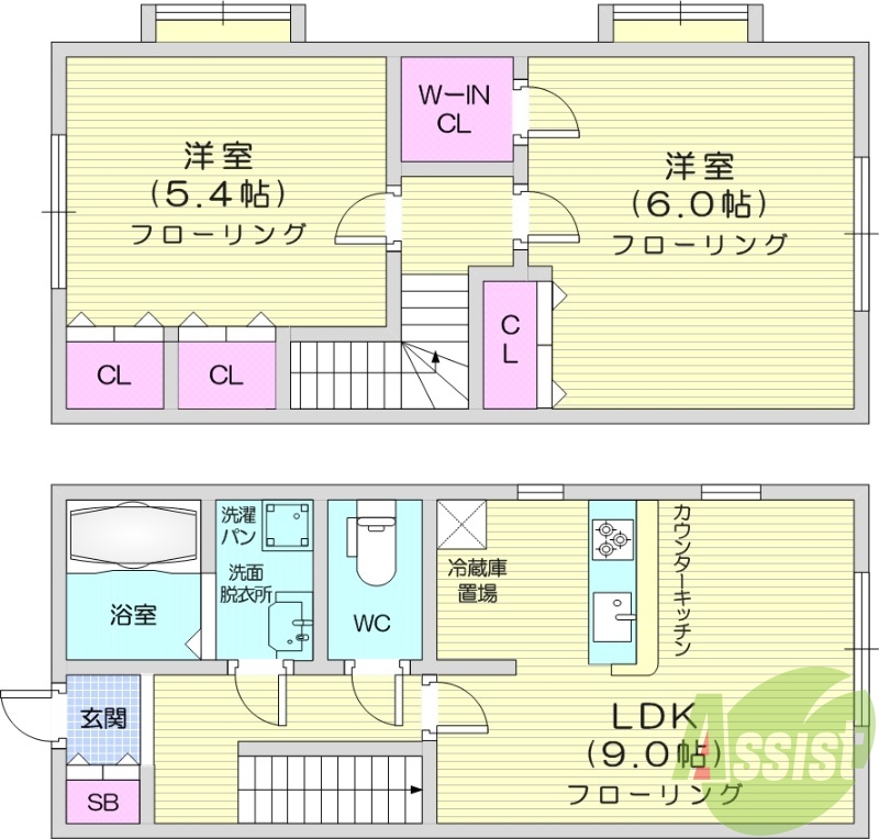 2LDK、駐車場2台可能、浴室乾燥機、追焚機能、収納スペース