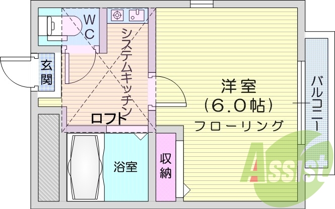 1K、温水洗浄便座、モニター付きインターホン、エアコン