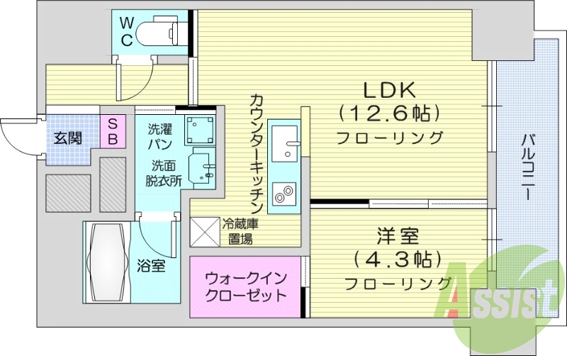 1LDK、追い焚き、浴室乾燥、防犯カメラ、オートロック