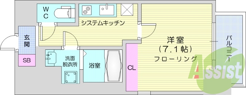 1K、ネット無料、オートロック、追い焚き、IH、宅配BOX。