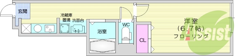 1Ｋ、角部屋、IHクッキングヒーター、追い炊き機能