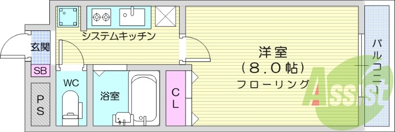 1K、モニター付きインターホン、温水洗浄便座、宅配ボックス