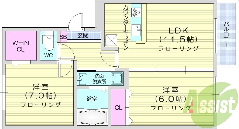2LDK、オートロック、物置、追い焚き機能。