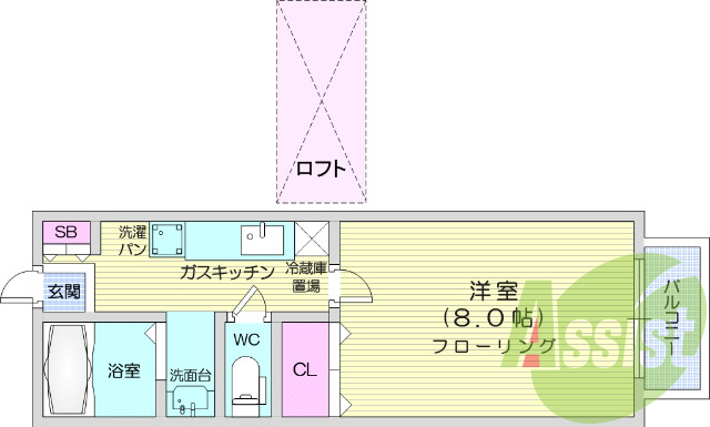 1K、国見駅徒歩圏内、バス・トイレ別、シャンプードレッサー