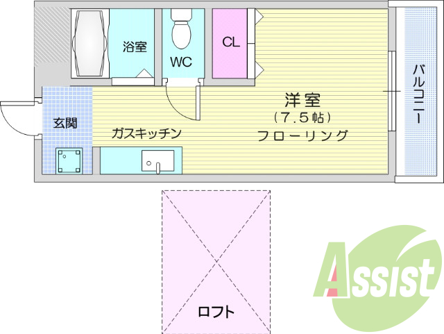 １Ｋ・フリーレント・モニター付きインターホン