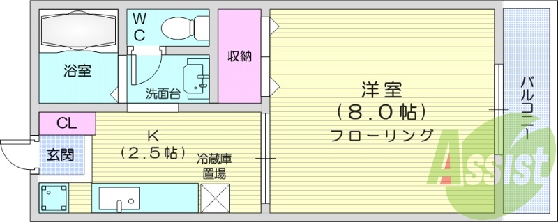 1*、独立洗面台、エアコン、シューズボックス