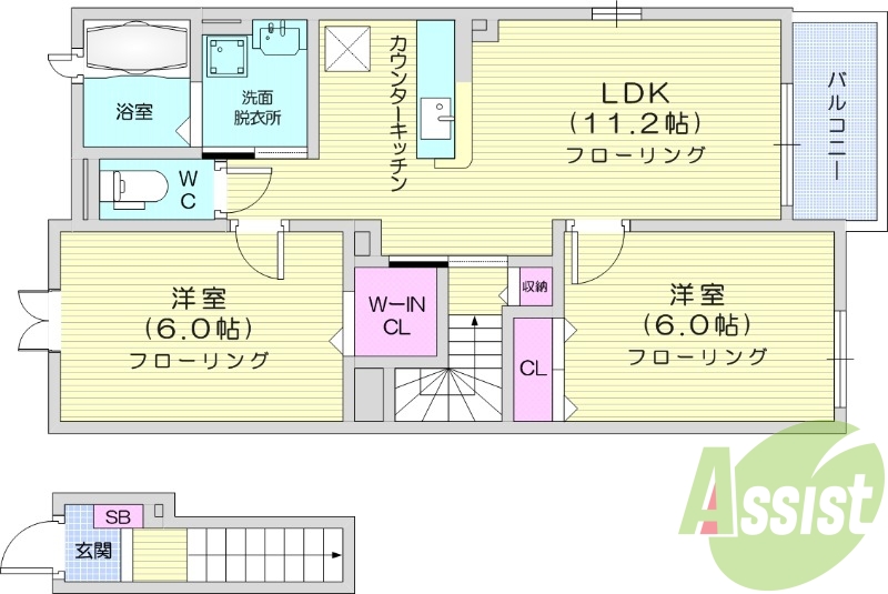 2LDK　追い炊き機能　浴室乾燥機　ペット相談　エアコン