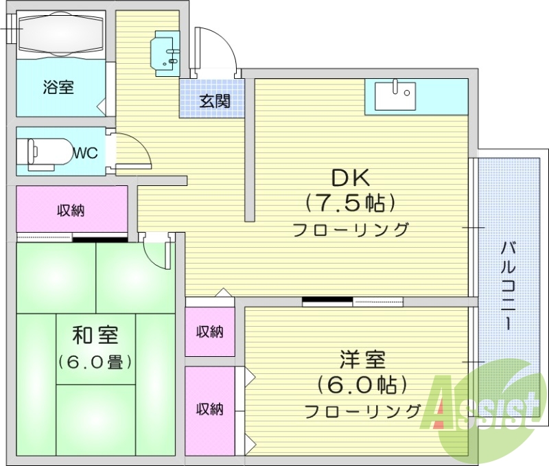 2階の間取り図