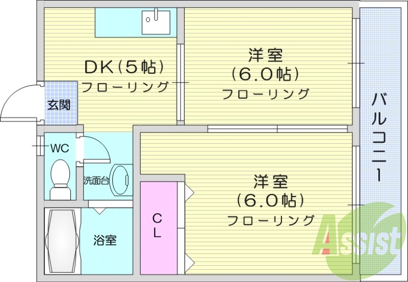 ペット相談（猫のみ）、バス・トイレ別、最上階、2人入居可能