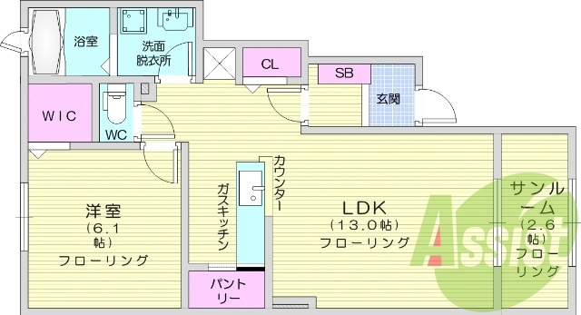 1LDK、エアコン、追い炊き機能、温水洗浄便座