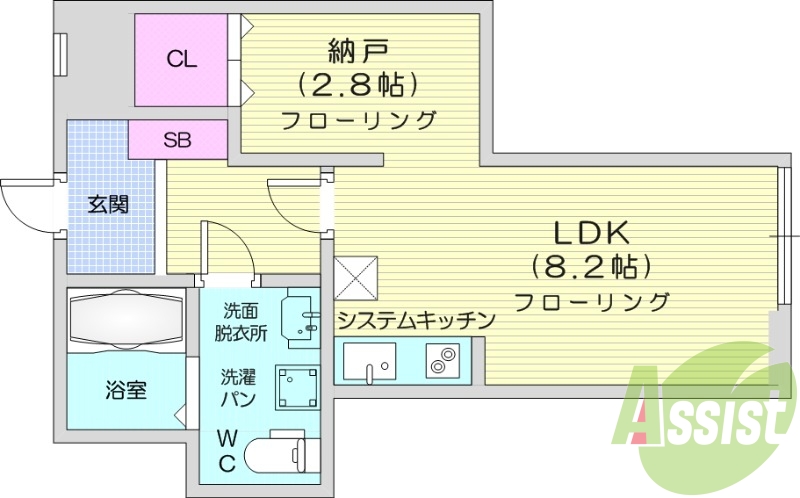 1R＋S、追い焚き、ネット無料、IH、独立洗面台。