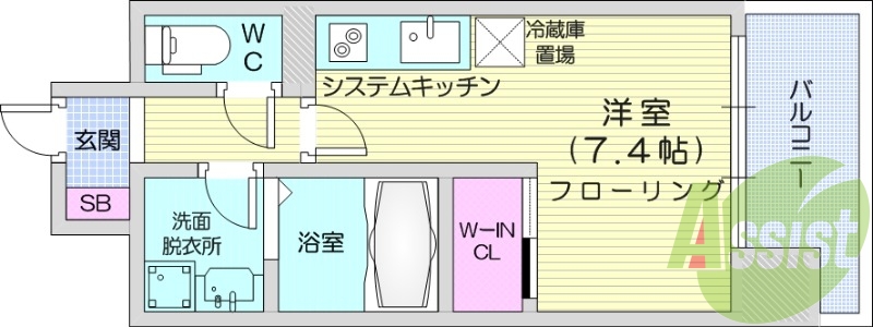 ワンルーム、都市ガス、宅配ボックス、防犯カメラ
