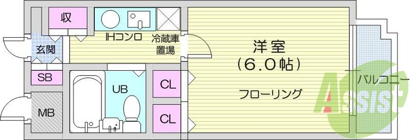 お写真は1003号室のものです。参考にしてくださいませ。