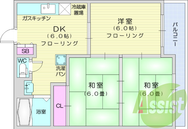 3ＤＫ、フローリング、収納、独立洗面、追い焚き