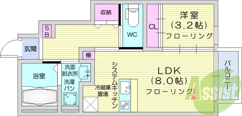 1LDK、ペット可、浴室乾燥機付き、ネット無料