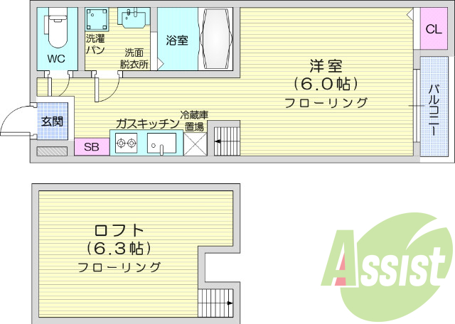 1階の間取り図