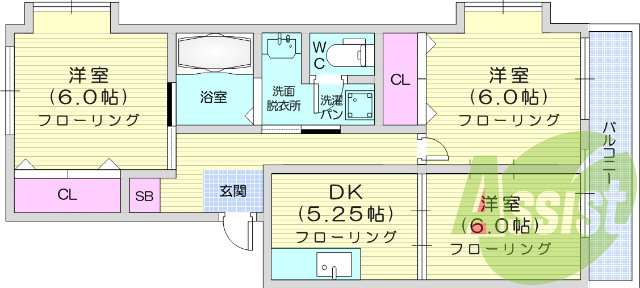 1階の間取り図